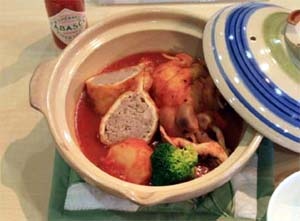 なす入りきんちゃくのトマト煮